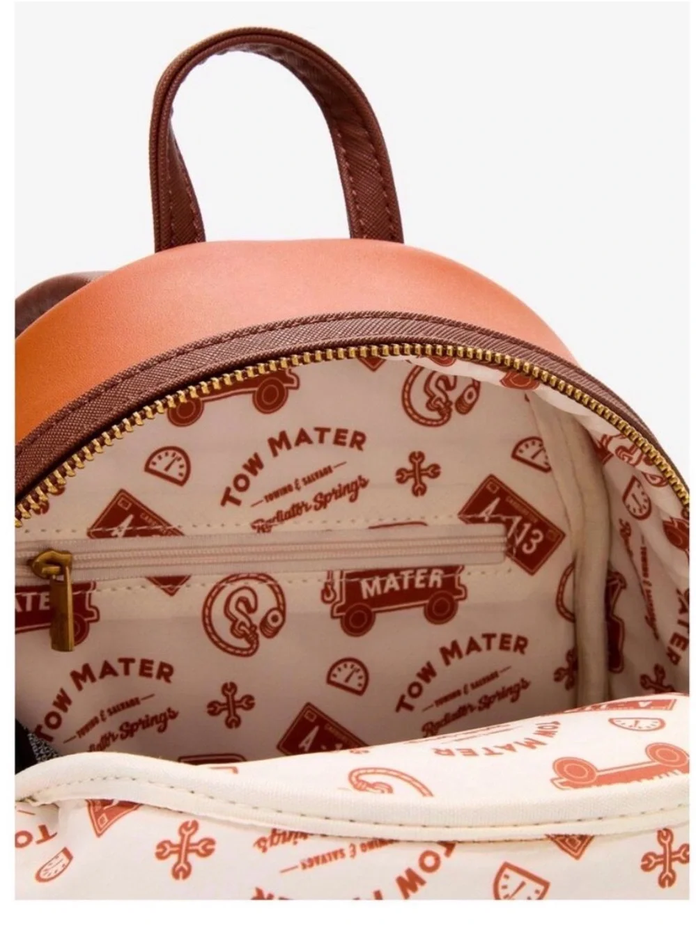 Loungefly Disney Pixar Cars Figural Mater Light-Up Mini Backpack & wallet